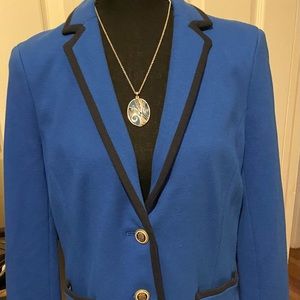 TALBOT’s Aberdeen Jacket, Blue/Blk trim, sz 8